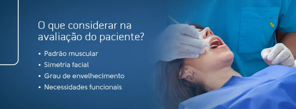 Imagem com critérios que devem ser considerados na avaliação do paciente para o uso da toxina botulínica.